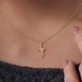 Divine Cross Heart Pendant Necklace
