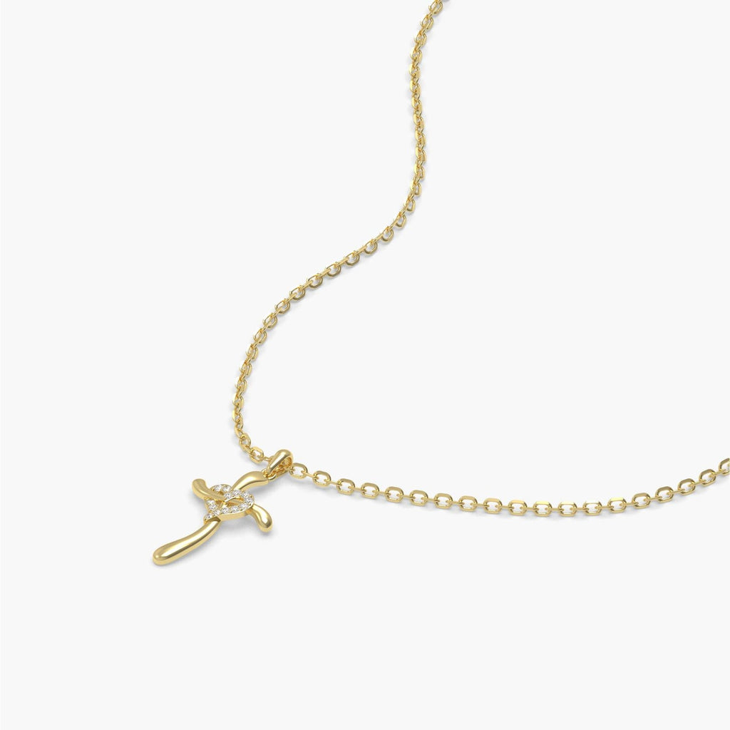 Divine Cross Heart Pendant Necklace