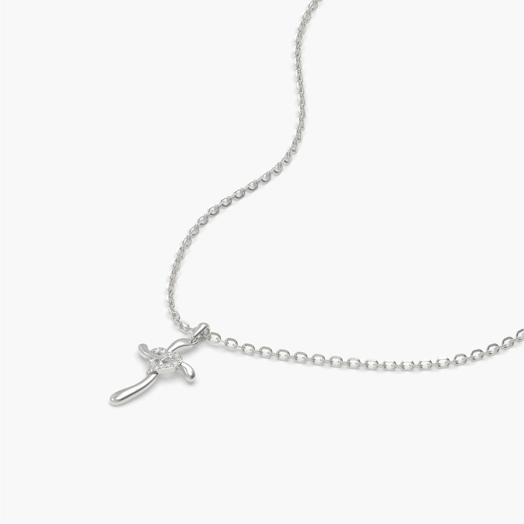 Divine Cross Heart Pendant Necklace