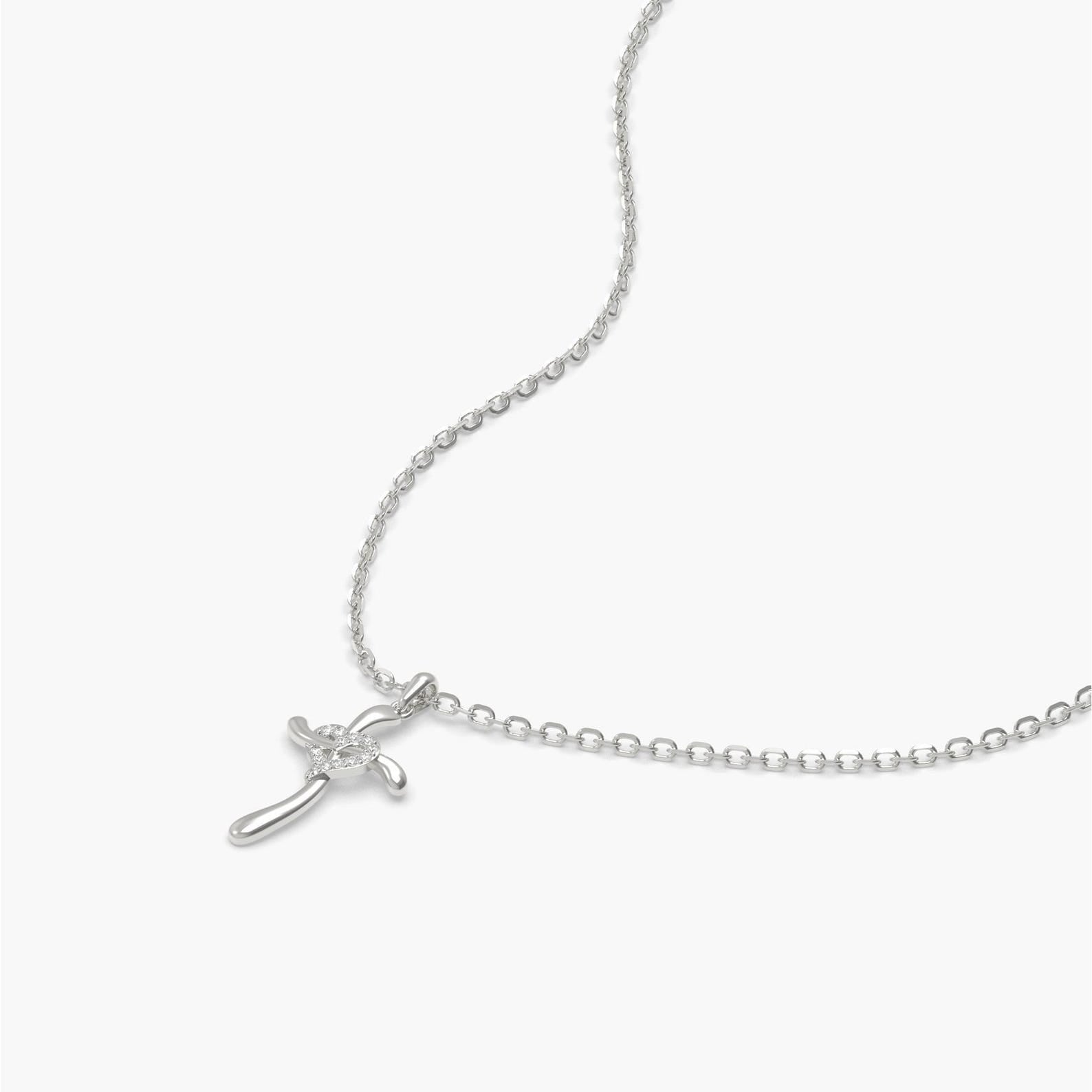 Divine Cross Heart Pendant Necklace