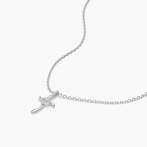 Divine Cross Heart Pendant Necklace