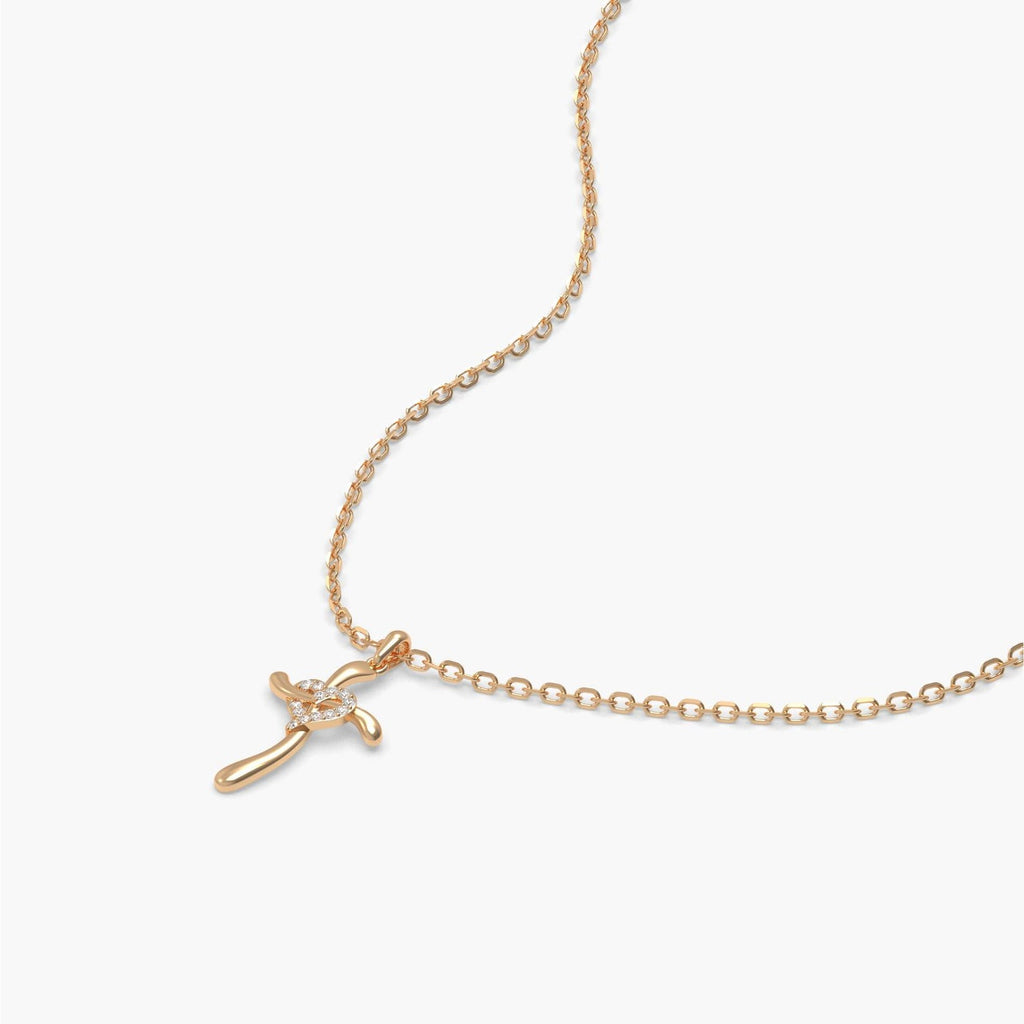 Divine Cross Heart Pendant Necklace