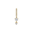 Double Drop Diamond Huggie Earrings