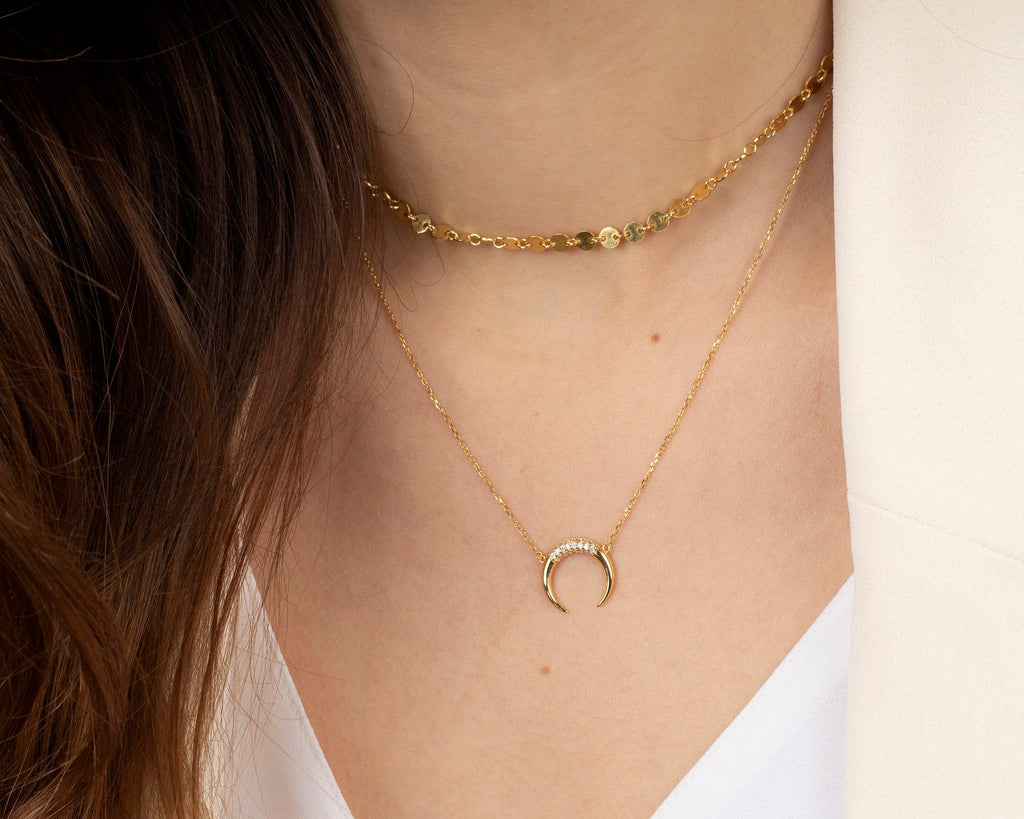Double Horn Necklace