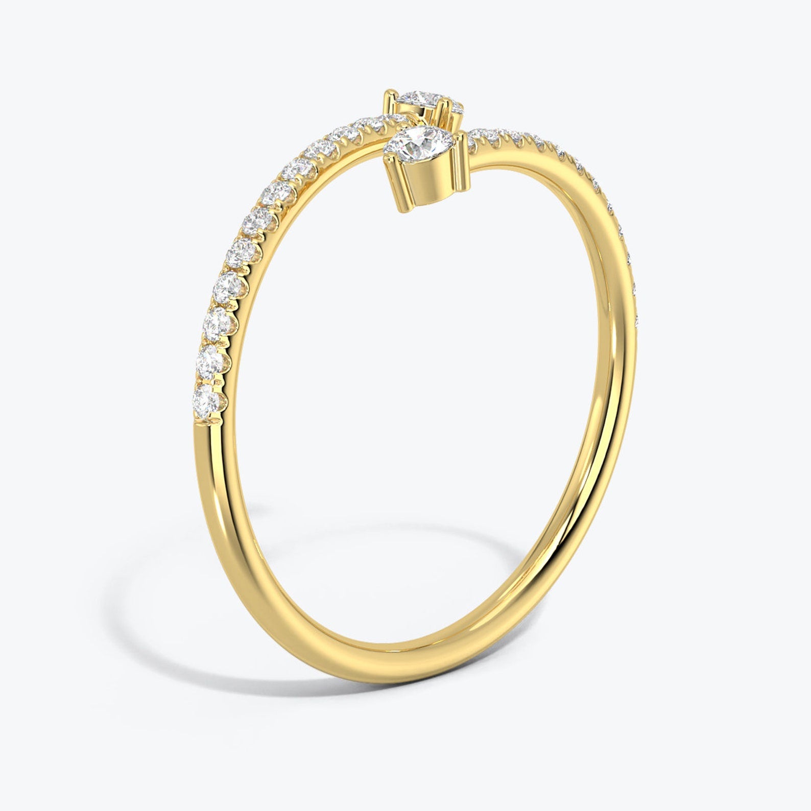 Duo Diamond Wrap Ring