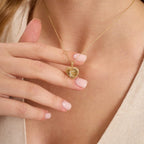 E Letter Diamond Heart Initial Necklace