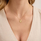 E Letter Diamond Heart Initial Necklace