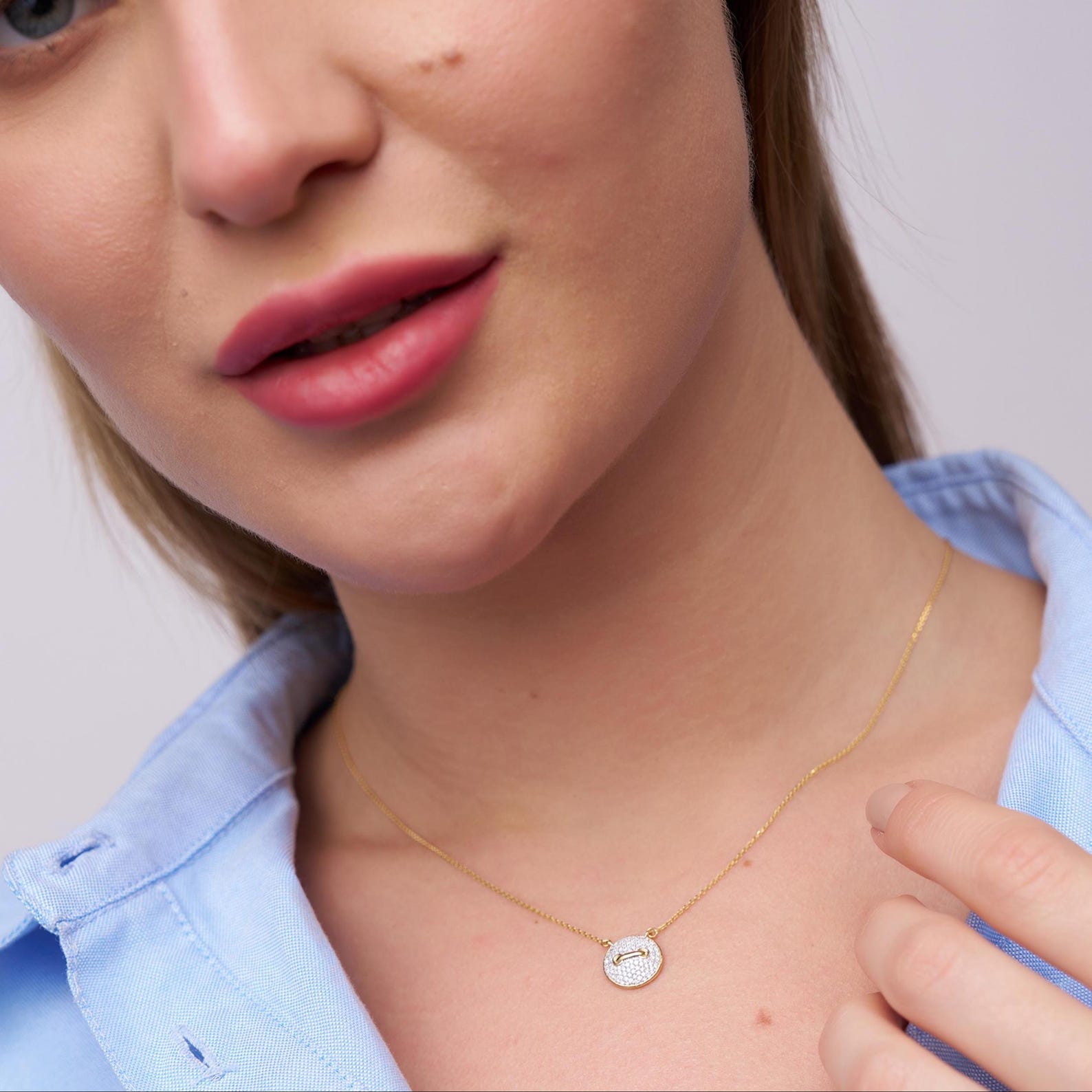 Eclipse Pavé Diamond Necklace