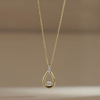 Elegant Drop Diamond Necklace