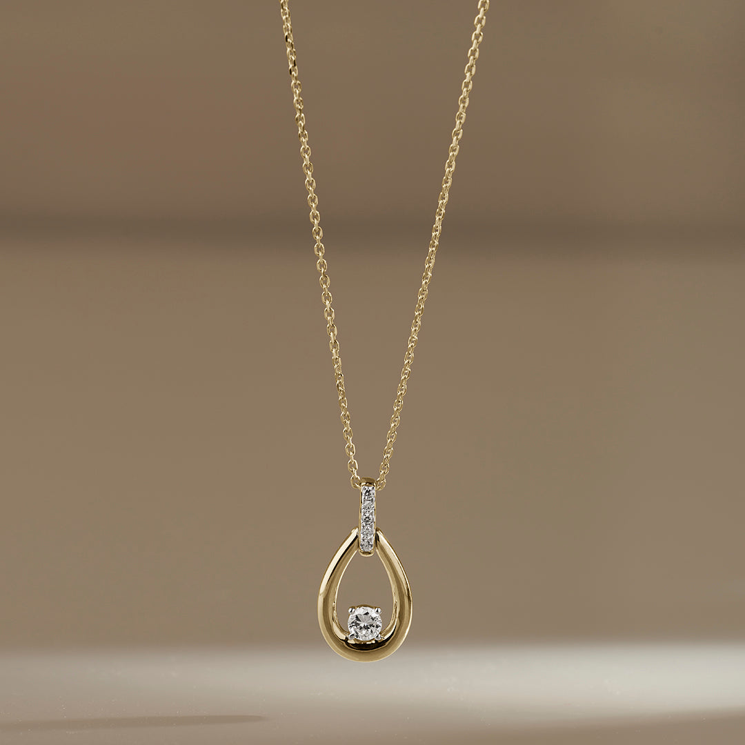 Elegant Drop Diamond Necklace