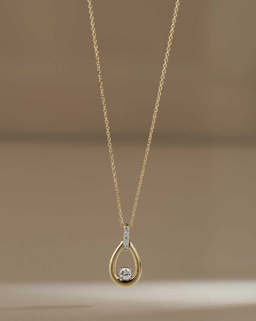 Elegant Drop Diamond Necklace