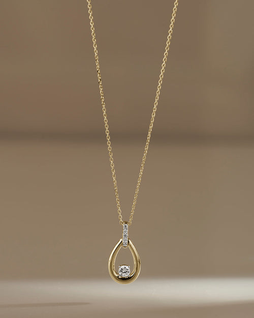 Elegant Drop Diamond Necklace