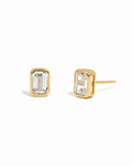 Emerald Cut Stud Earrings