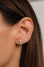 Emerald Cut Stud Earrings