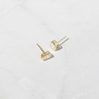 Emerald Cut Stud Earrings
