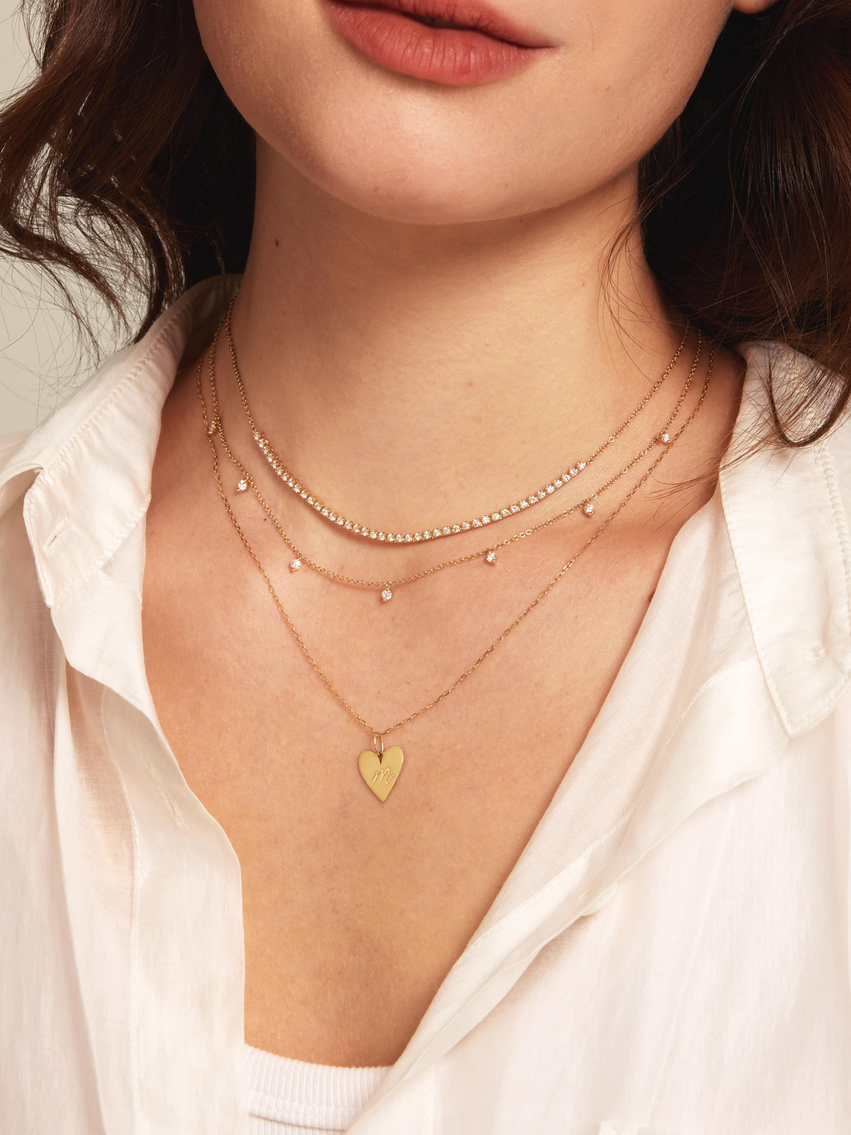 Engravable Heart Pendant Necklace