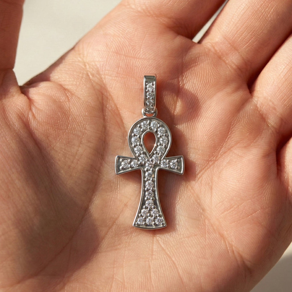Eternal Life Diamond Ankh Necklace