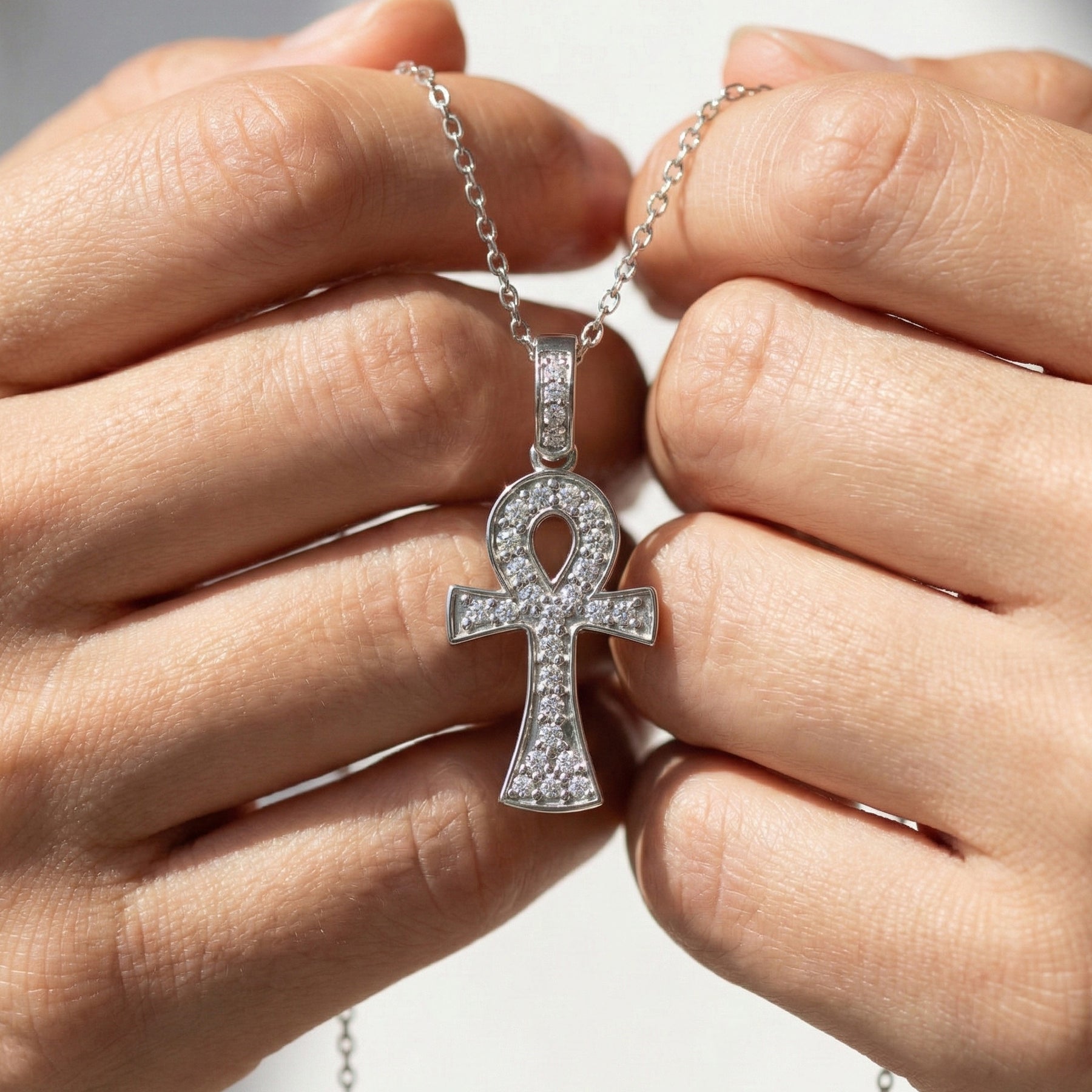 Eternal Life Diamond Ankh Necklace