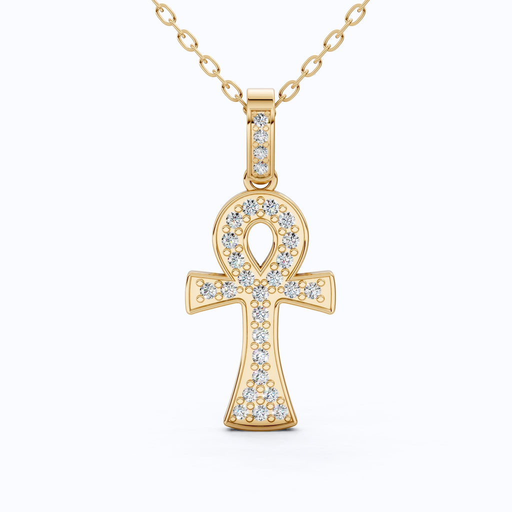 Eternal Life Diamond Ankh Necklace