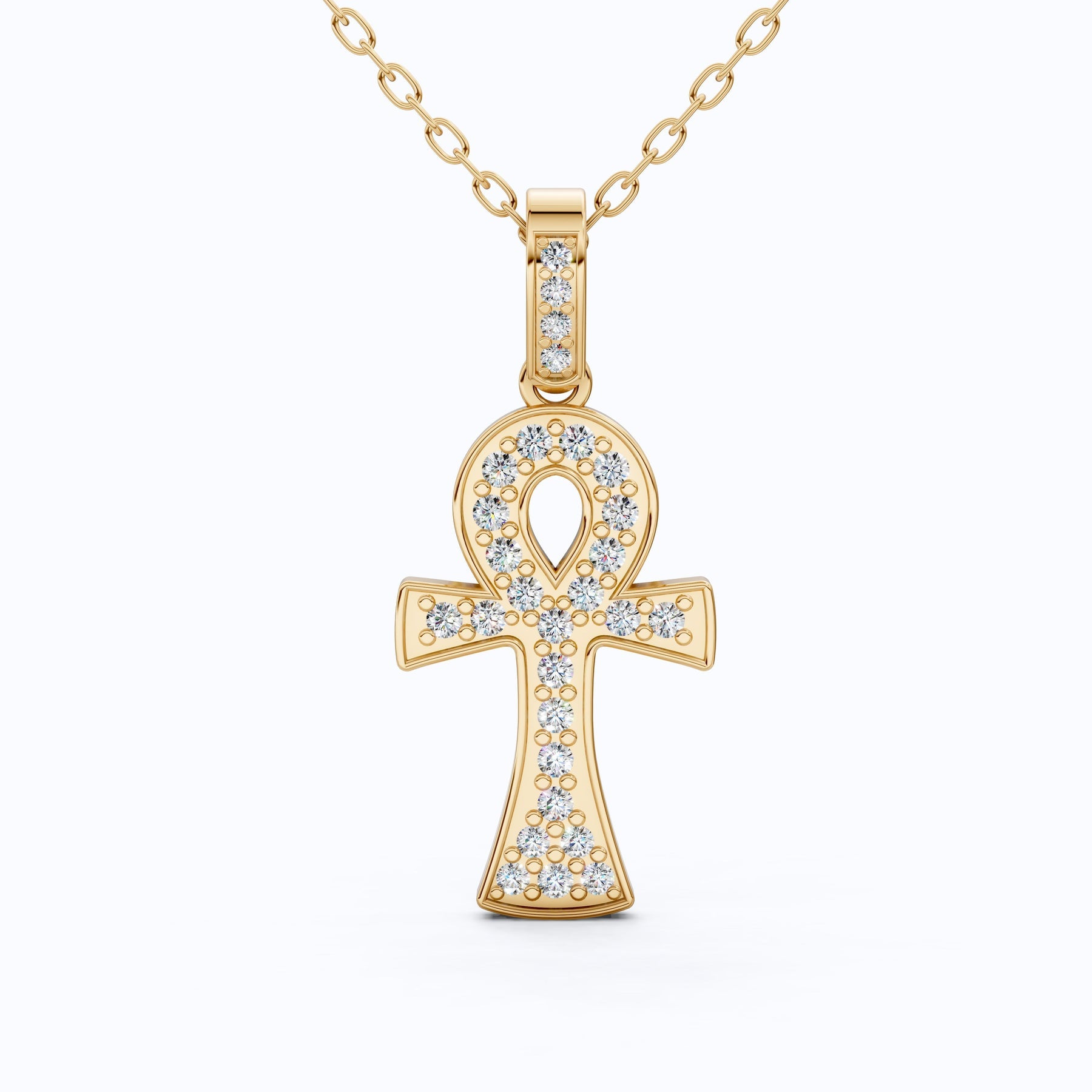 Eternal Life Diamond Ankh Necklace