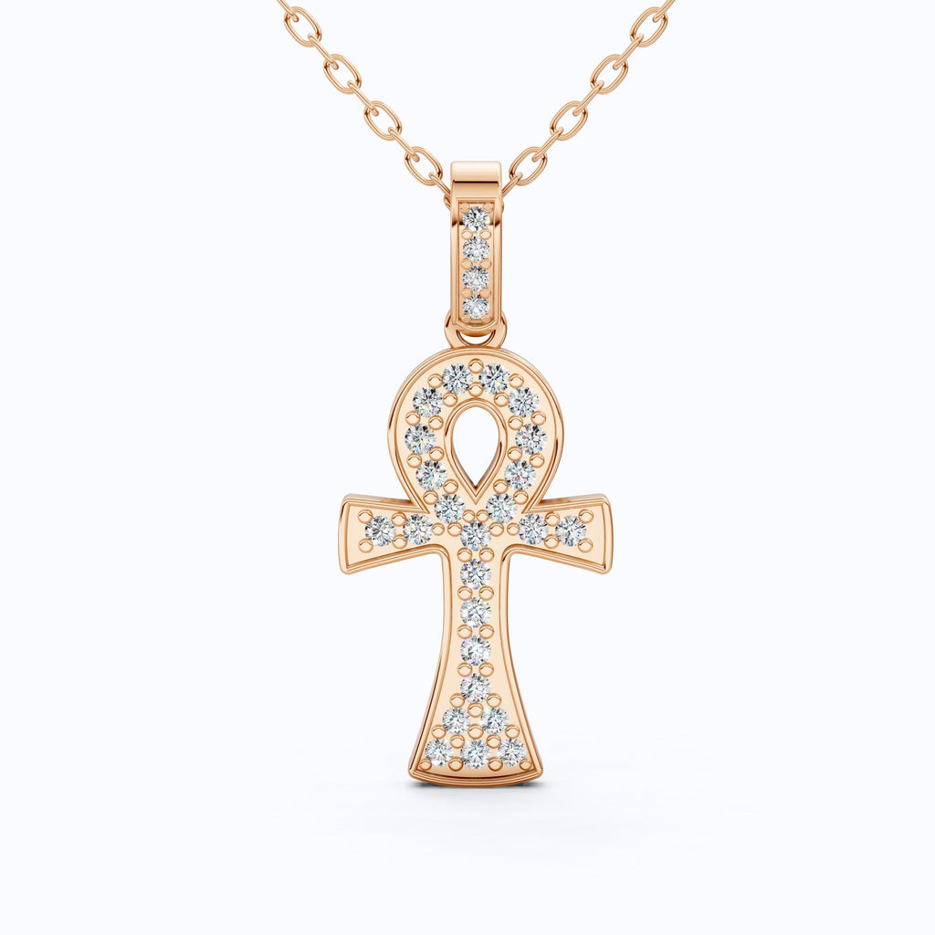 Eternal Life Diamond Ankh Necklace