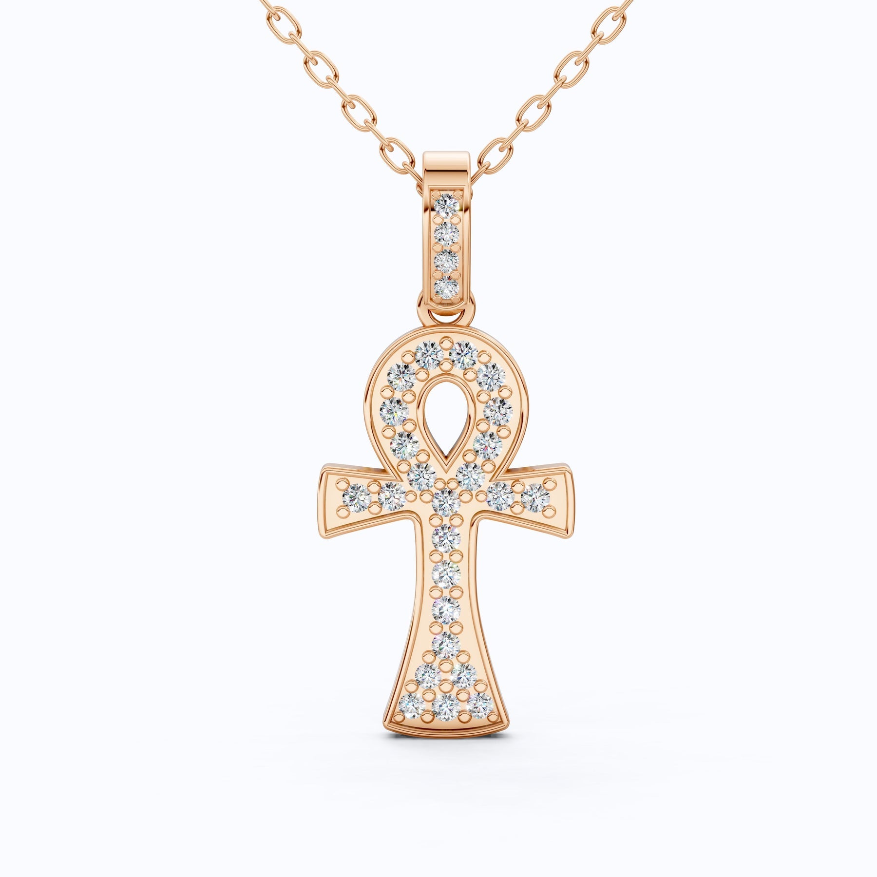 Eternal Life Diamond Ankh Necklace