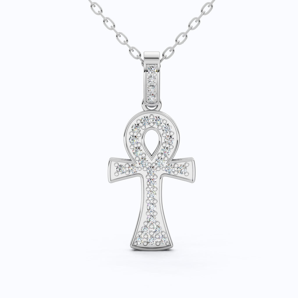 Eternal Life Diamond Ankh Necklace