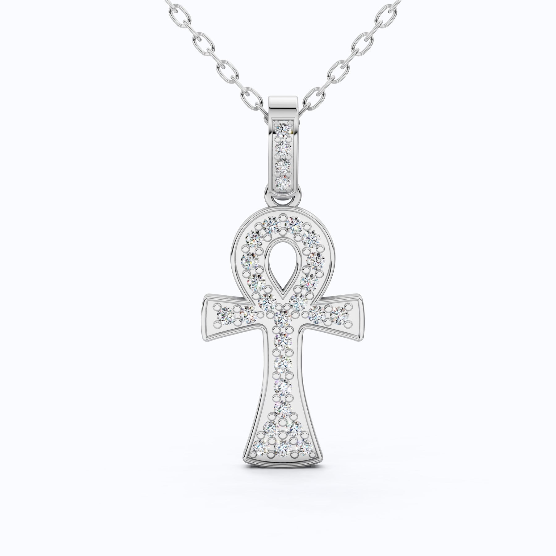 Eternal Life Diamond Ankh Necklace