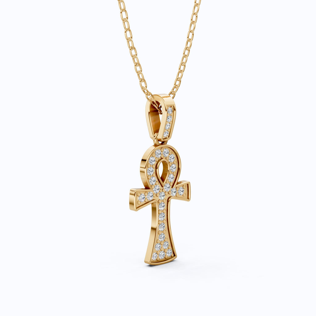Eternal Life Diamond Ankh Necklace