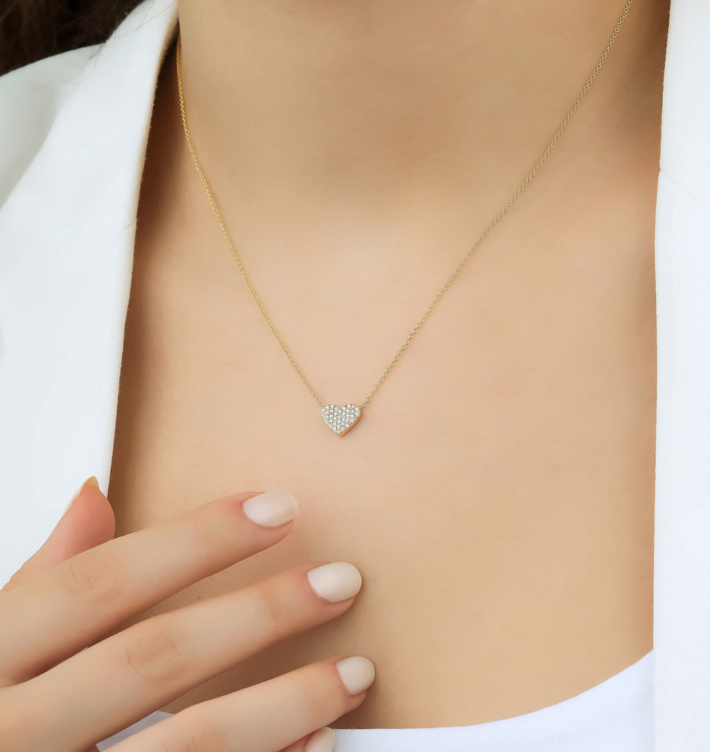 Everyday Pavé Heart Necklace