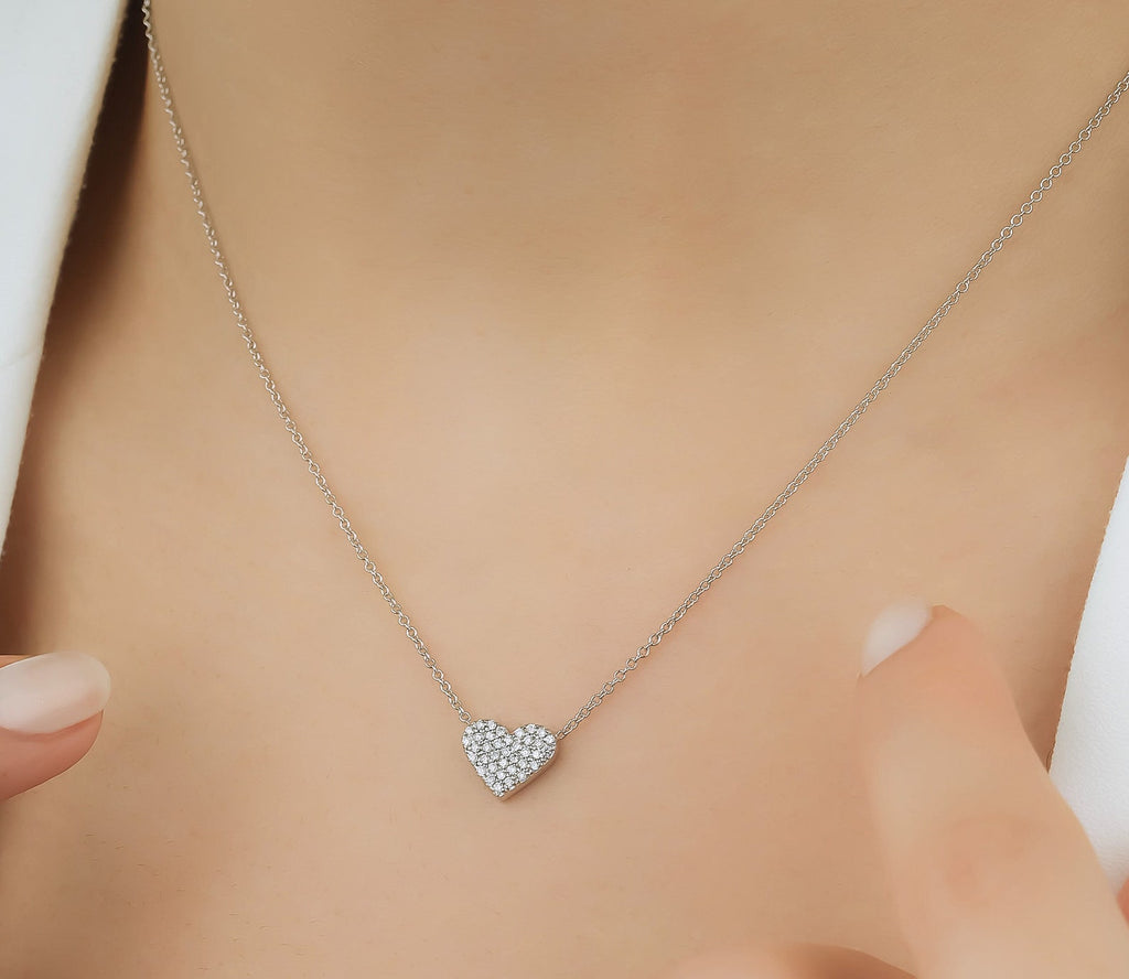 Everyday Pavé Heart Necklace