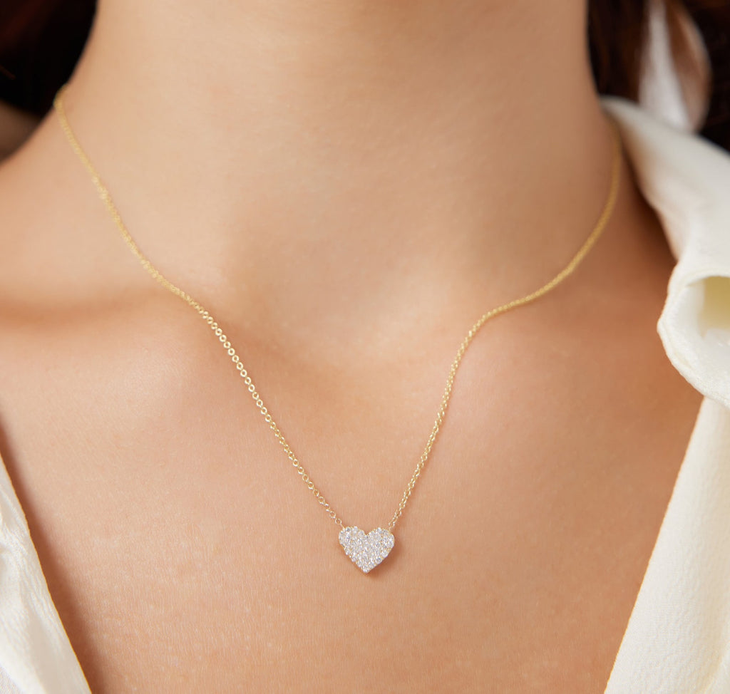 Everyday Pavé Heart Necklace