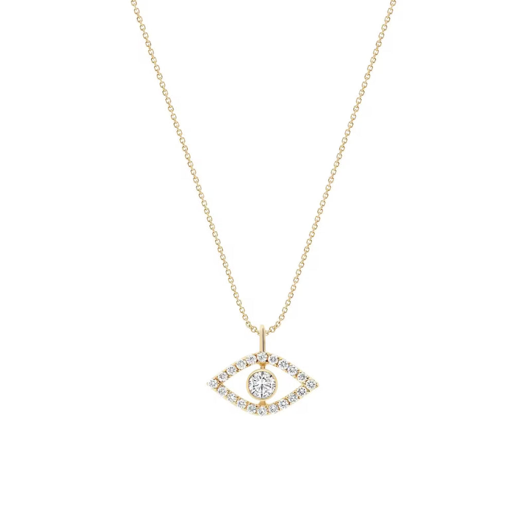 Evil Eye Diamond Pendant Necklace