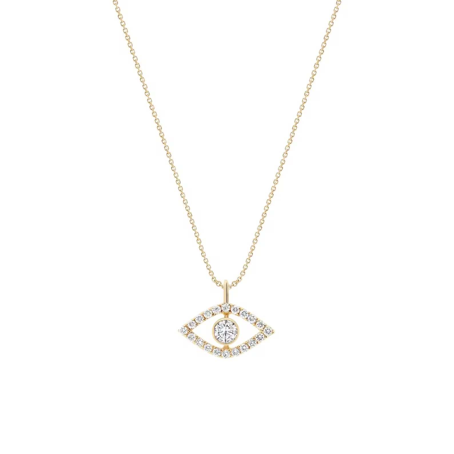 Evil Eye Diamond Pendant Necklace