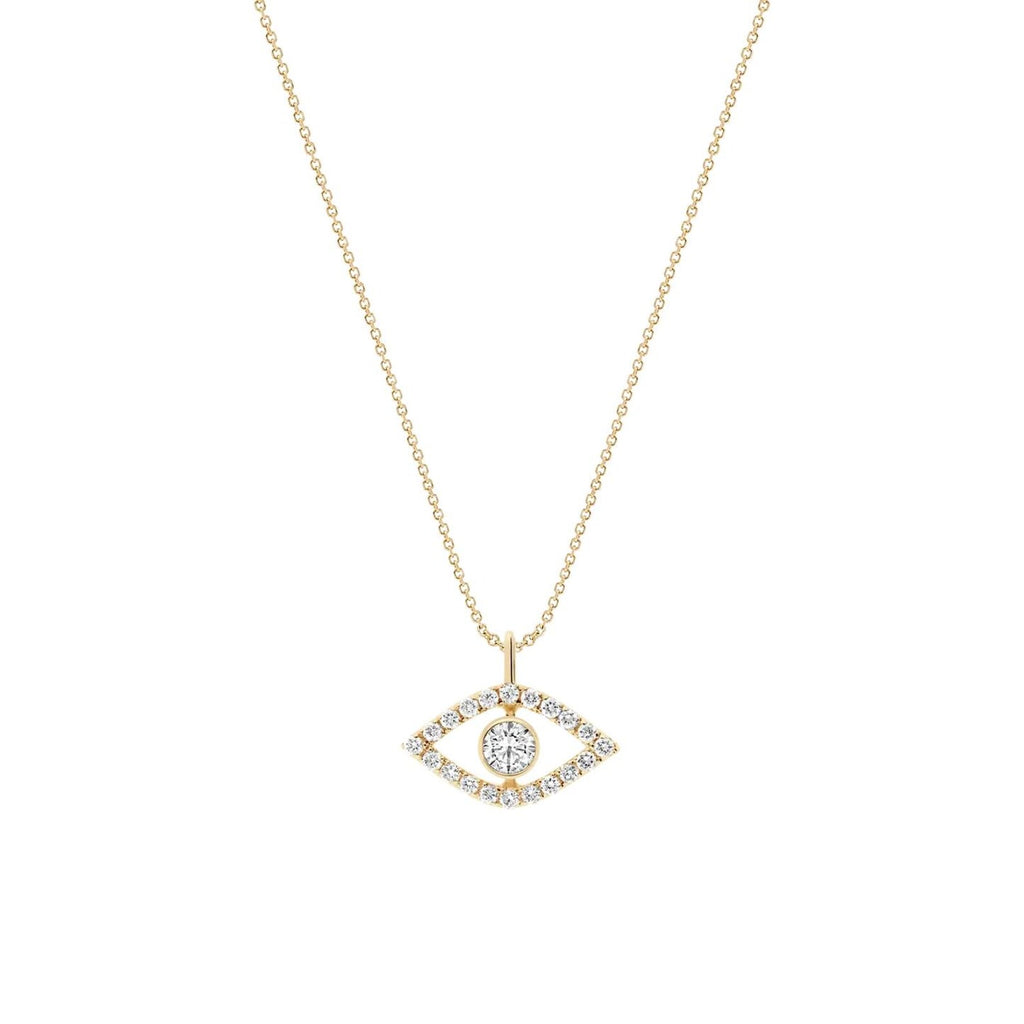 Evil Eye Diamond Pendant Necklace