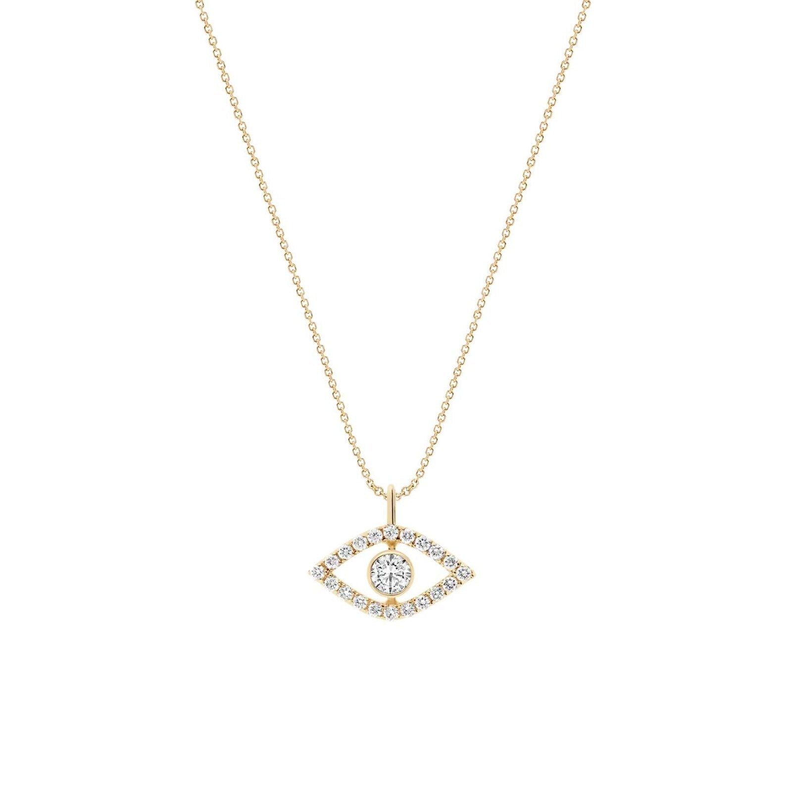 Evil Eye Diamond Pendant Necklace