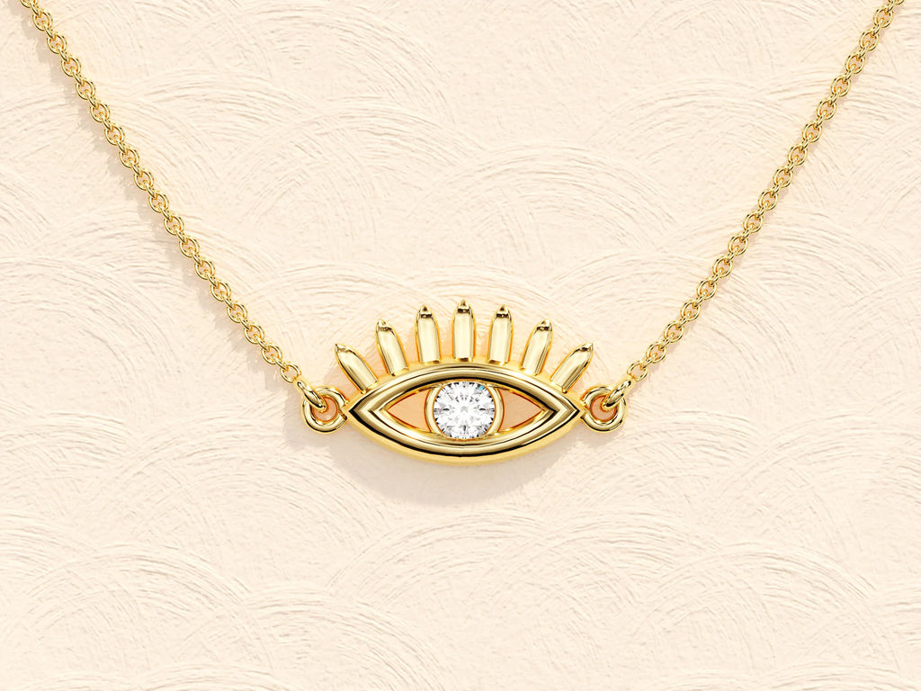 Eyelash Evil Eye Necklace