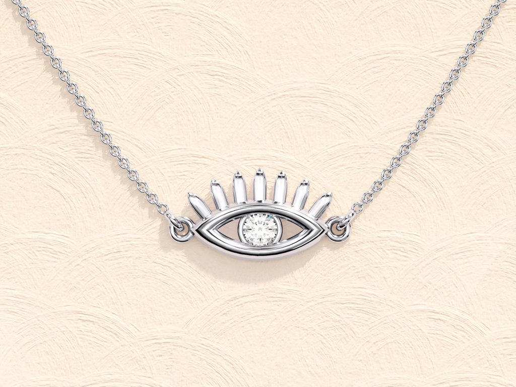Eyelash Evil Eye Necklace