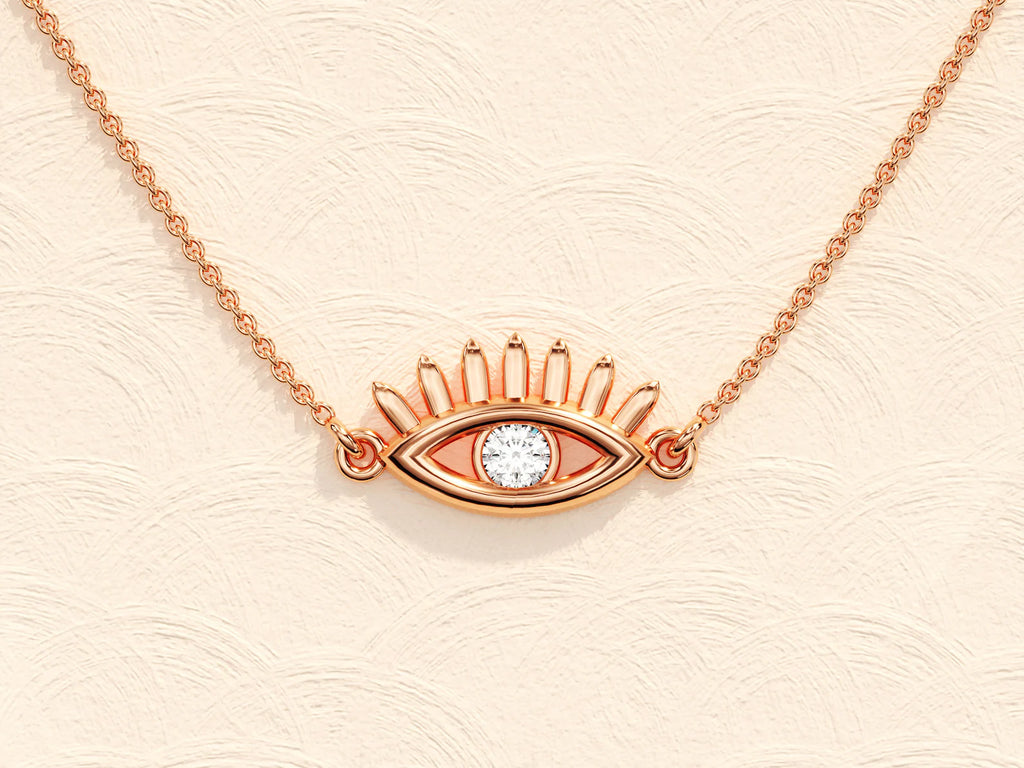 Eyelash Evil Eye Necklace