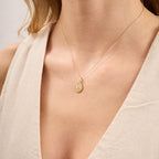 F Letter Diamond Teardrop Initial Necklace