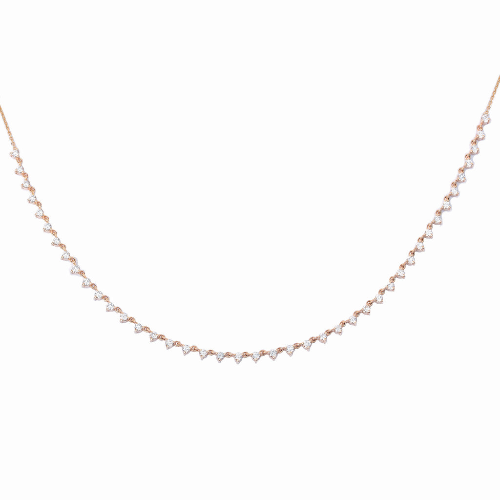Floating Diamond Tennis Necklace