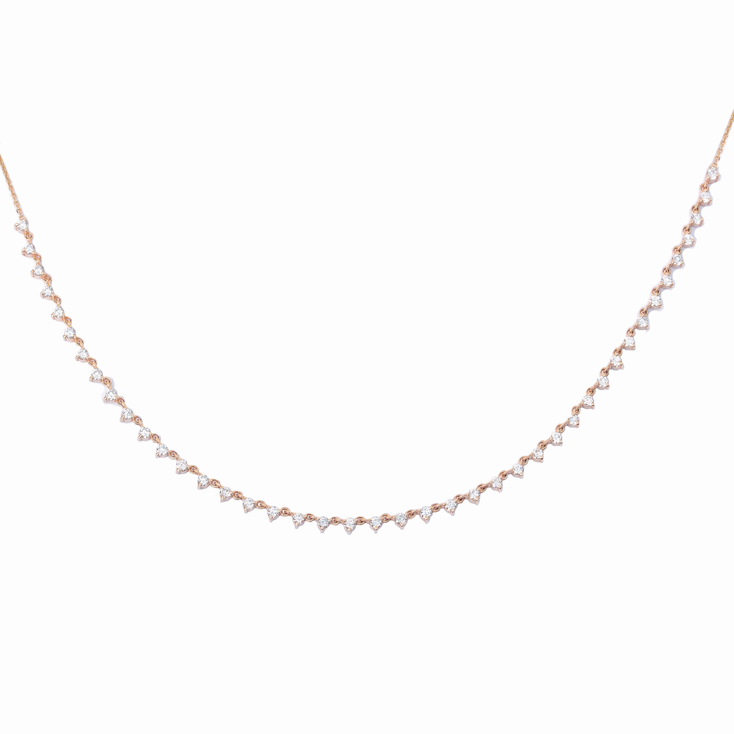 Floating Diamond Tennis Necklace