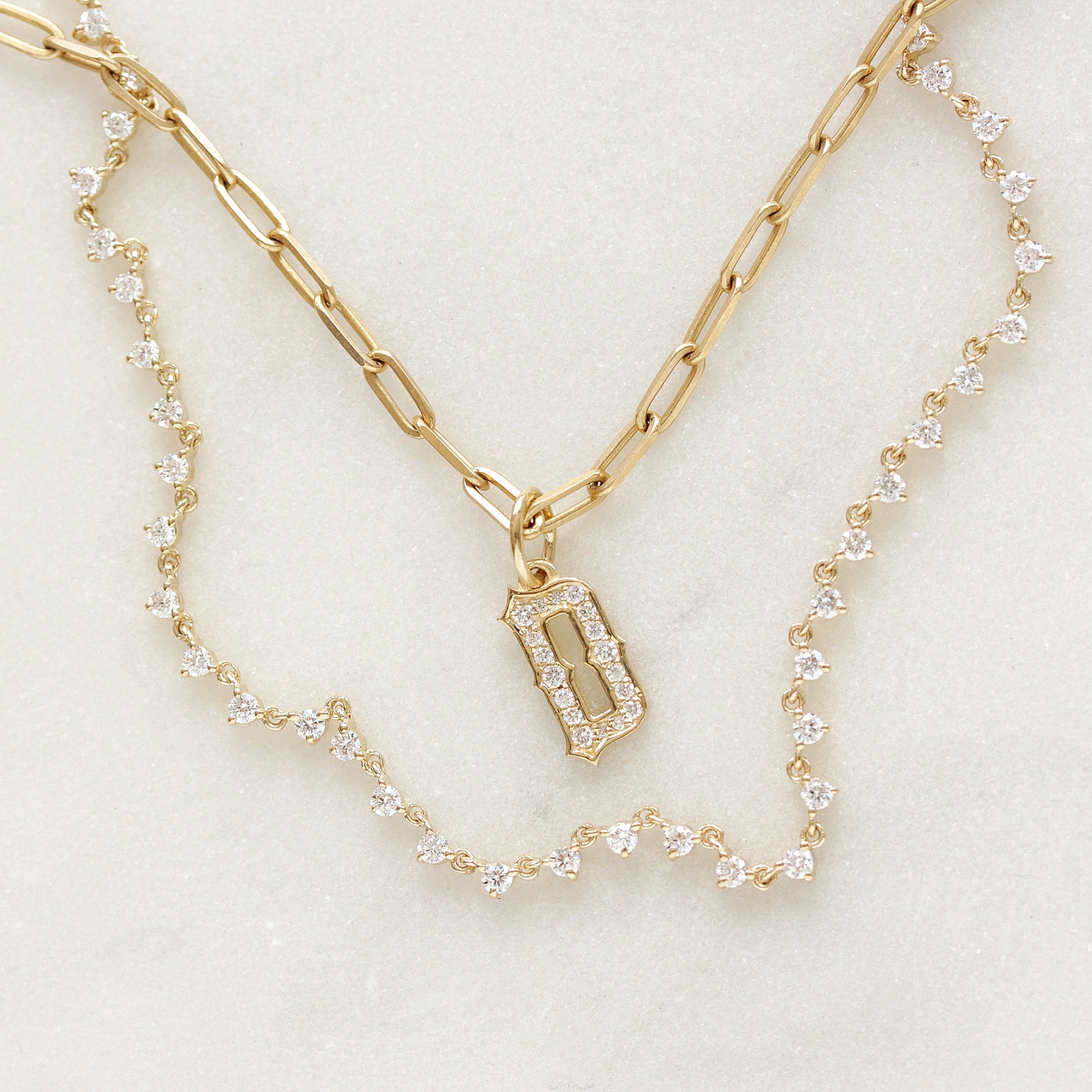 Floating Diamond Tennis Necklace