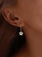 Flower Chain Drop Hoops