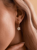 Flower Chain Drop Hoops