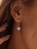 Flower Chain Drop Hoops