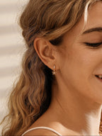 Flower Charm Hoops