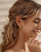 Flower Charm Hoops