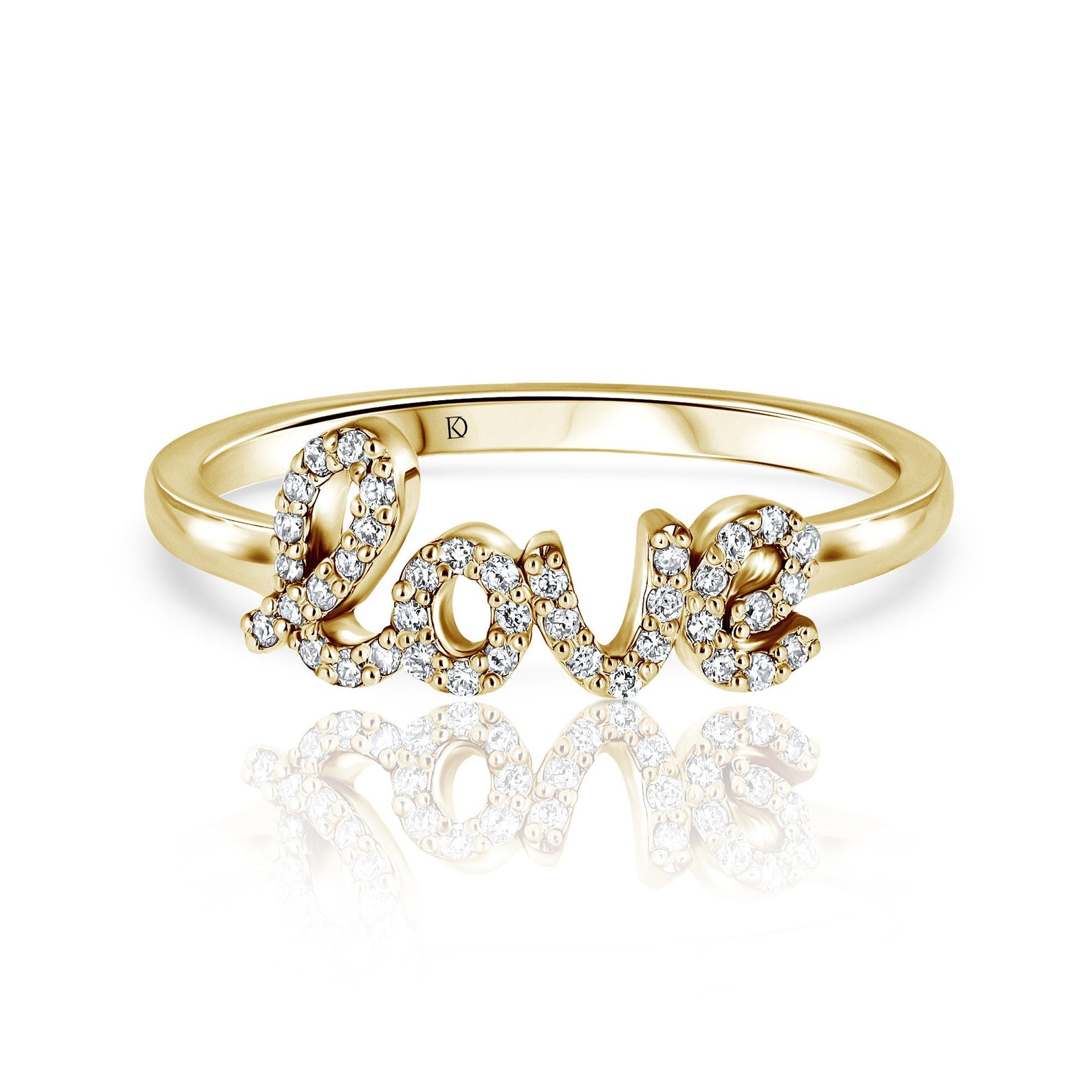 Forever Love Script Ring