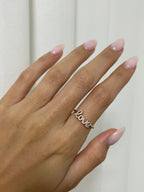 Forever Love Script Ring